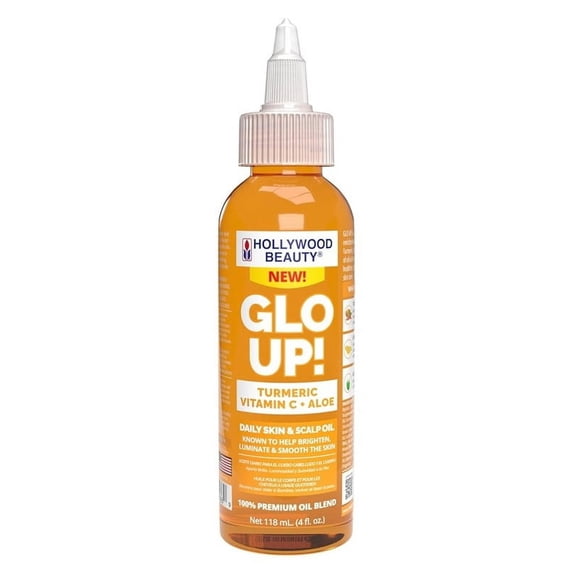 Hollywood Beauty Glo Up Turmeric Vitamin C and Aloe Oil, 4 oz