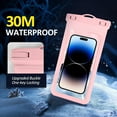 thumbnail image 4 of DEA Waterproof Phone Pouch, with Interior Card Holder, Large Dry Phone Case for iPhone 17 16 15 14 13 Pro Max, Beach Vacation Essentials,1 Pack, Pink, 4 of 5