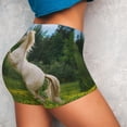thumbnail image 4 of Fotbe Horse Rearing Up In The Field Seamless Shorts, Womens Workout Shorts High Waist Stretch Booty Short for Gym/Yoga/Running/Biking-Large, 4 of 9