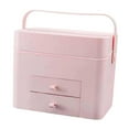 thumbnail image 3 of Vaveren Makeup Case with LED Lighted Mirror Portable Makeup Bag for Bathroom Dresser Pink, 3 of 8