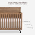 thumbnail image 5 of Evolur Stilnovo Mid Century 4-in-1 Convertible Crib, Sugarcane, 5 of 14