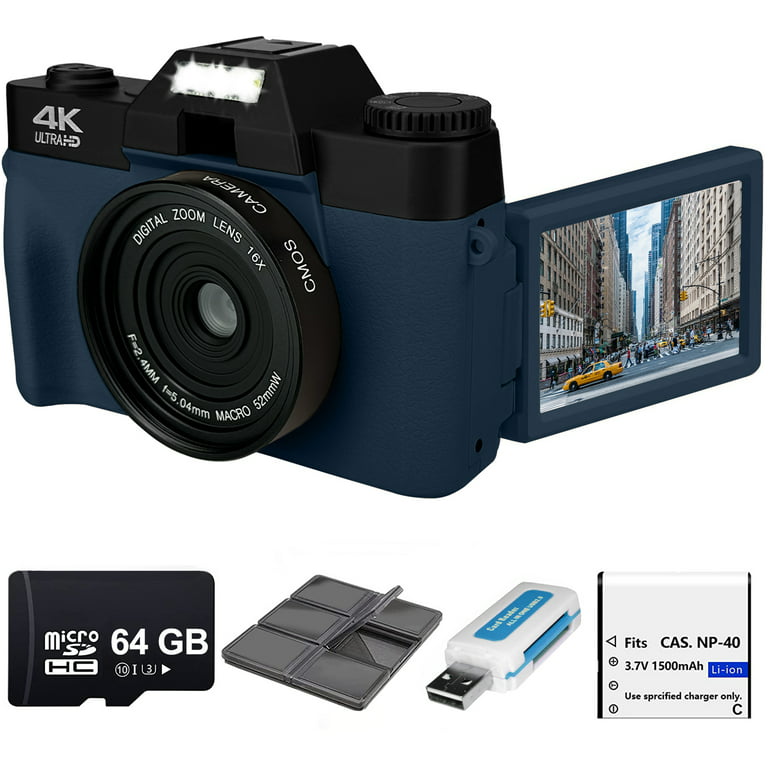 NBD Digital Camera 4K 48MP Compact Camera, 3.0 Inch Ultra Clear Screen   Vlogging Camera,16x Digital Zoom Video Camera, Cameras for  Photography
