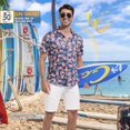 thumbnail image 5 of Hawaiian Shirt for Men Tropical Shirts Summer Beach Button Down Short Sleeve Luau Aloha Floral Cruise Vacation Outfit 2026, 5 of 7