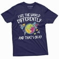 thumbnail image 4 of Autism T-shirt Autism Awareness day Seeing the world differently Tee Shirt Autistic Autism shirts (Medium Black), 4 of 7