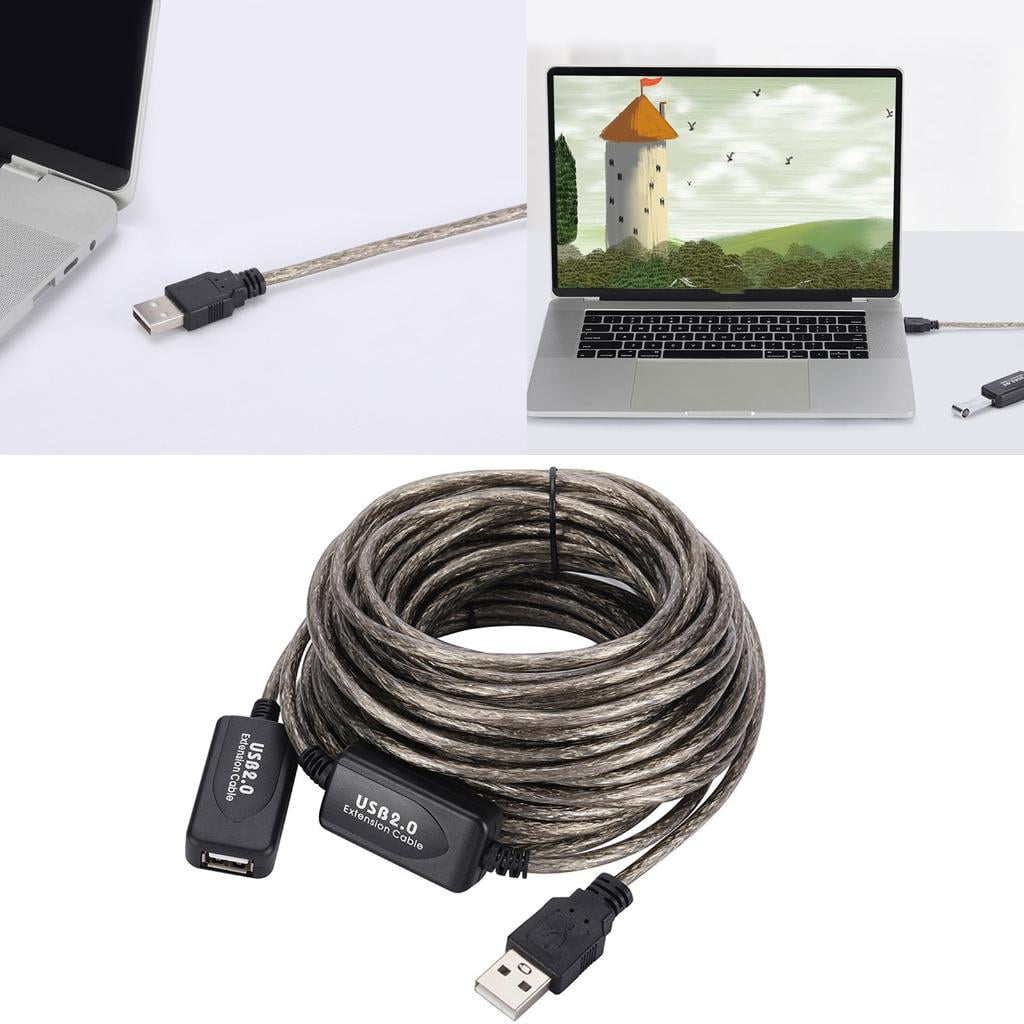 USB 2.0 Extension Cable Signal Amplifier Extender Wire Line Data Transfer Cord
