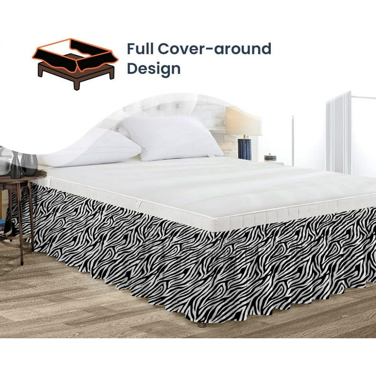 600-TC Pima Cotton Wrap Around Bed Skirt Elastic Dust Ruffle