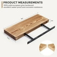 thumbnail image 2 of 16 Inch Handcrafted European Pine Natural Rustic Wooden Floating Shelves Wall Mounted Set of 2, Walnut, 2 of 7