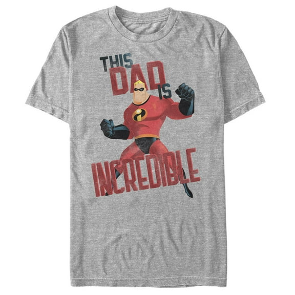 Men's The Incredibles This Dad is Incredible Graphic Tee Athletic Heather 2X Large