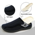 thumbnail image 3 of Barerun Mens Wide Toe Box Diabetic Slippers Adjustable Bedroom House Slippers Elderly Comfort, 3 of 8