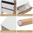 thumbnail image 4 of Jaxpety Modern Nightstand with 2 Drawers, Light Walnut & White, 4 of 10