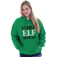 thumbnail image 4 of Xmas Chief Elf Officer Santa Helper Unisex Plus Fleece Graphic Hoodie Brisco Brands 4X, 4 of 5