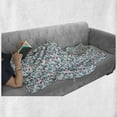 thumbnail image 6 of Fruit Soft Flannel Fleece Throw Blanket, Raspberry Pattern with Foliage Leaves Hand Drawn Seasonal Food Spring Vegetation, Cozy Plush for Indoor and Outdoor Use, 50" x 60", Multicolor, by Ambesonne, 6 of 6