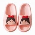 thumbnail image 3 of HCNTES Kids Slides for Girls Boys Toddler Quick Drying Beach Slides Toddler Pool Shower Flip Flops Slippers(Pink,7), 3 of 7