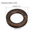 thumbnail image 2 of Unique Bargains 2Pack 4 Inch Wooden Rings Ring Hanger Closet Circle for Shop Scarf Pants, Brown, 2 of 4
