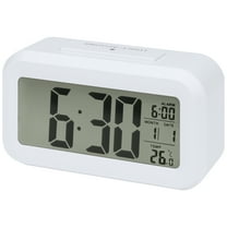Unique Bargains Small Digital Alarm Clock for Bedroom for Deep Sleepers White