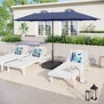 thumbnail image 2 of PHI VILLA 13ft Double-Sided Twin Outdoor Patio Umbrella Market Umbrella, Navy, 2 of 5