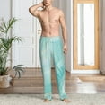 thumbnail image 6 of Lsque Blue Marble Print Men's Pajama Pants, Lounge Pant - Comfortable Home Wear,Elastic Waistband, Stylish Design-XX-Large, 6 of 9