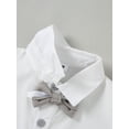 thumbnail image 5 of CARETOO Toddler Boy Clothes Suit Formal Dress Shirt Corsage Bowtie Waistcoat Suspender Pants 5pcs, 5 of 17