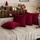 thumbnail image 2 of Funda de almohada decorativa MIULEE, 18 x 18 pulgadas, pana roja vino, 2 of 9
