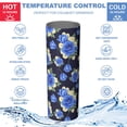 thumbnail image 5 of Pioneer Flower Floral Print Pattern 20oz Skinny Tumbler with Straw & Lid, Double Wall Vacuum Insulated Cup, Leak-Proof, Cup Holder Friendly, Hot 6H Cold 12H, 5 of 6