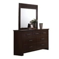 thumbnail image 5 of HomeRoots 490464 55 in. Mahogany Seven Drawer Double Dresser, 5 of 7