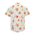 thumbnail image 2 of Camisas Para Hombre Manga Larga De AlgodóN Hombres Moda Primavera Verano Casual Manga corta Turndown Neck Impreso Camisetas Top Blusa (White, 3XL), 2 of 5
