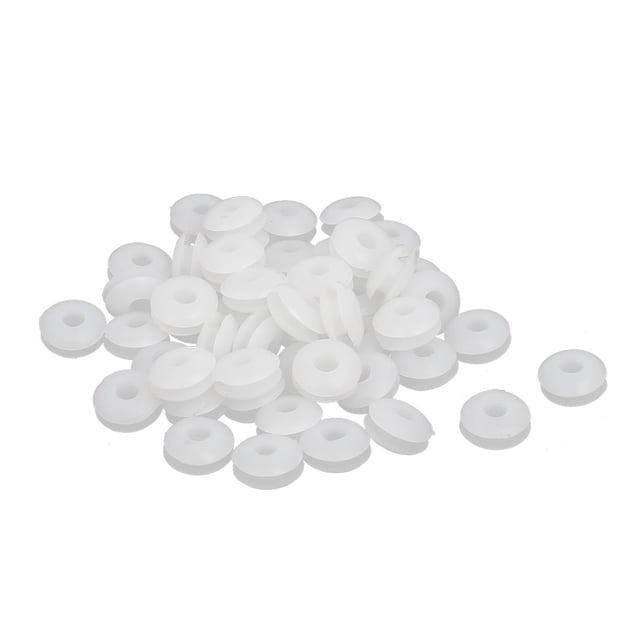 Ojales de goma blanca para cables eléctricos de 4 mm de diámetro interno, 50 piezas