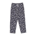 thumbnail image 6 of Uemuo Daisies Flowers Pattern Women's Wide Leg Palazzo Lounge Pants with Pockets Light Weight Loose Comfy Casual Pajama Pants-Large, 6 of 9