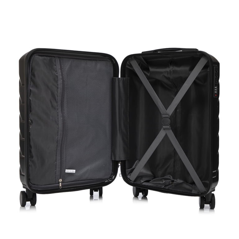 Leumius 20-Inch Hardside Carry-On Luggage, Black photo 8
