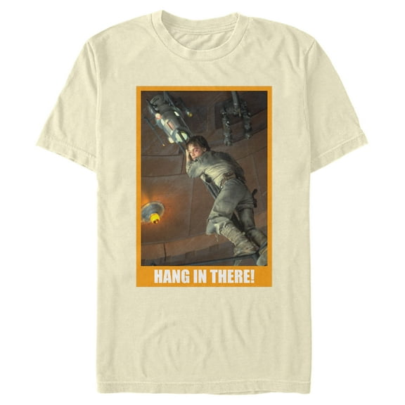 Men's Star Wars Luke Skywalker Hang In There Poster Graphic Tee Beige Medium