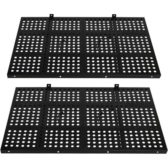 2Pack 2x3FT Garage Shelving, 24 * 36inch Garage Storage Wall Garage Shelves Garage Storage Wall Mounted Shelves Heavy Duty Sturdy Wall Shelves (Black)