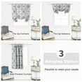 thumbnail image 3 of DriftAway Twyla Linen Blend Blackout Tie Up Curtain for Kitchen Boho Floral Printed Tie Up Shade for Bedroom Adjustable Balloon Rod Pocket 63"L x 45"W Ivory Gray, 3 of 9