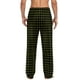 thumbnail image 4 of Pantalones de pijama largos para hombre, informales, con estampado a cuadros, holgados, deportivos, elásticos, rectos, vintage, con bolsillos, 4 of 6