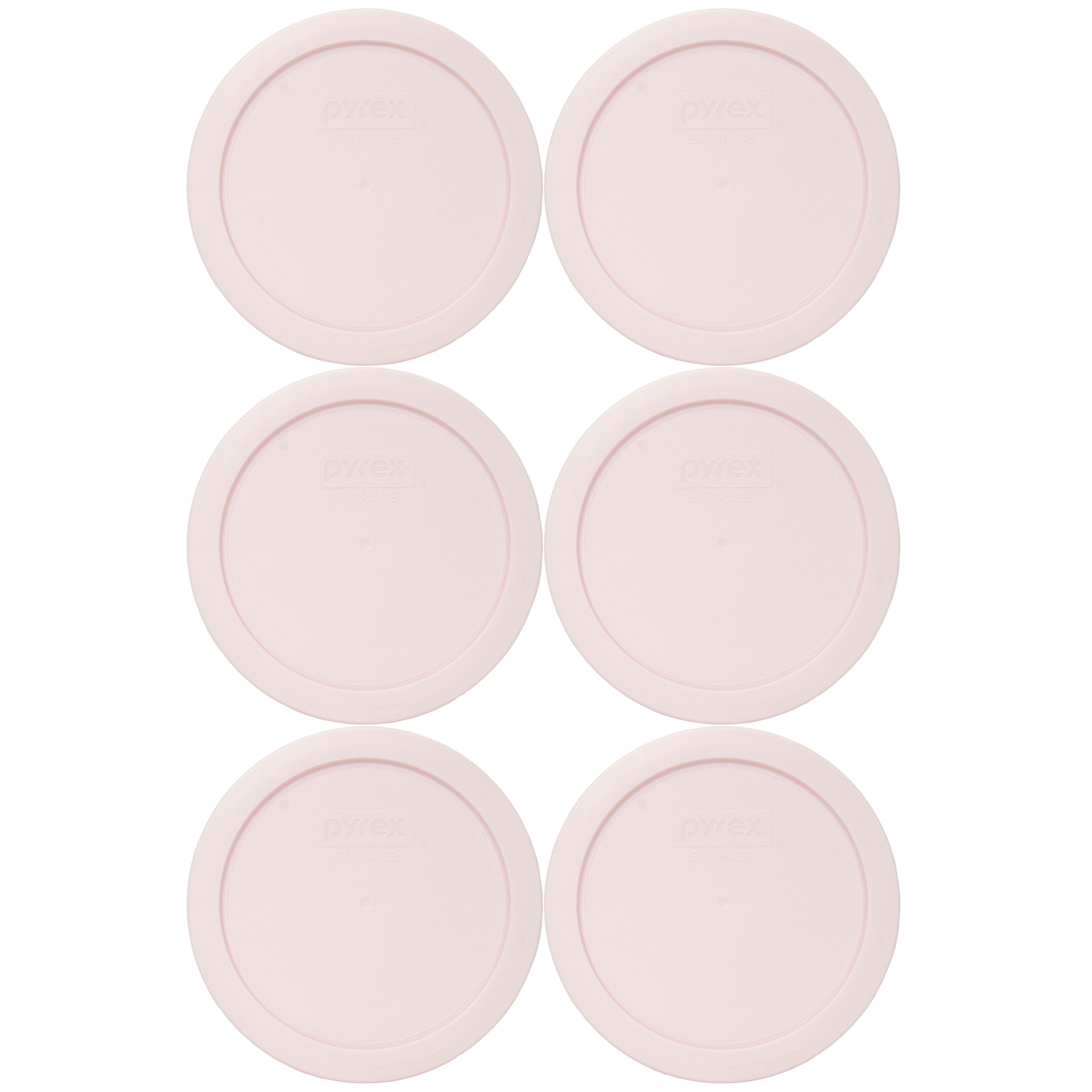Pyrex 7201PC Loring Pink Plastic Storage Replacement Lid Cover (6Pack