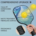 thumbnail image 2 of Pickleball Paddles Set Of 2, Fiberglass Surface, Liquid & Marble Print, 4 Balls & Bag, 2 of 5