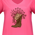 thumbnail image 3 of Inktastic Cowgirl Rodeo Western Boot Women's Plus Size V-Neck T-Shirt, 3 of 4