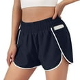 thumbnail image 2 of PENGXIANG Women‘s Athletic Workout Shorts Elastic Waist Running Pockets Pants  please buy one or two sizes larger than normal, 2 of 6