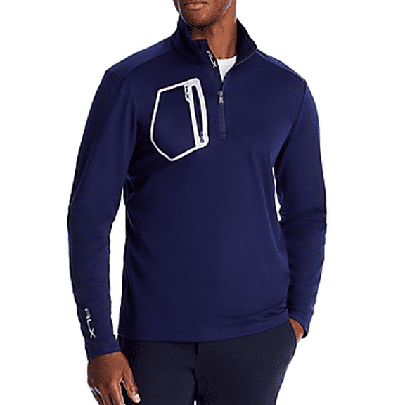 Polo Ralph Lauren Men's Navy Rlx Quarter Zip Sweatshirt, Medium