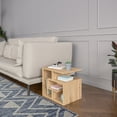 thumbnail image 2 of Ada Home Decor Furniture Oak 3 Tier Briscoe Modern Side Table, 2 of 6