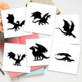 thumbnail image 4 of Juego de 6 pegatinas autoadhesivas de plástico PVC impermeables para interruptores de luz, para decoración de pared, dinosaurio, 180 x 180 mm, 4 of 8