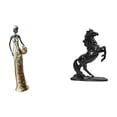 thumbnail image 1 of Figura africana de escritorio, estatua de dama tribal, escultura de animal en resina, estatua de caballo, diseño elegante, material resistente, ideal, 1 of 8