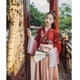 thumbnail image 5 of Ropa tradicional mujer vestido asiático Sailing Hanfu Han Element estilo chino antiguo Gules, 5 of 5