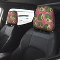 thumbnail image 5 of Cute Avocado Leaves Pink Headrest Cover for Cars, 2Pack Car Headrest Cover, Soft Elastic Auto Steelers Head Rest Covers Headrest Protector Universal Fit to All Car Truck SUV, 5 of 5