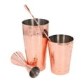 thumbnail image 4 of Juego de coctelera Boston, multifuncional, de acero inoxidable 304, con estampado vintage, juego de 4 coladores, 4 of 14