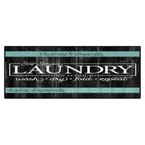 Laundry Room Mat,Laundry Rugs for Laundry Room,Farmhouse Laundry Mat,Non-Slip Rubber Backed Rug for Bathroom & Laundry Room Decor,Room Floor Bathroom Accessories Decorative Carpet,Washable Rug,Black,A
