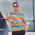 thumbnail image 4 of Honeii Shark On Line print Polo Shirt, a classic short-sleeved, button-down golf shirt designed for menLarge, 4 of 6