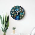 thumbnail image 4 of 16 Inch Wall Clock Battery Operated Silent Clock Decorative for Office, Kitchen, Outdoor, Living Room，Beautiful Multicolored Peacocks Elaborate, 4 of 4