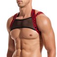 thumbnail image 4 of Chaleco de pecho Sexy para hombre, ropa deportiva para discoteca, correas para los hombros, Protector de pecho, camiseta interior para ejercicios musculares Pompotops qyievc176, 4 of 5