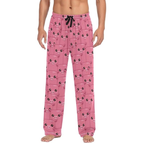 GZHJMY Pig Pajama Pants for Men, Lounge Pants Lightweight Men Pajama Bottoms with Drawstring Pockets, Christmas New Year Birthday Gifts, X-Large