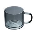 thumbnail image 1 of Tazas de vidrio de doble pared de colores, tazas de té o café de vidrio borosilicato con asa, 250 ml, 1 of 7